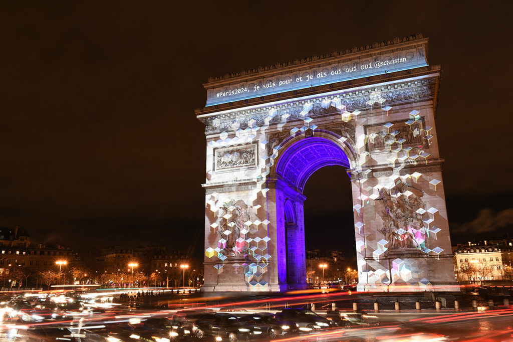 Paris 2024 Tweet To Reveal Le Logo Des JO Sur L Arc De Triomphe   Tweet Arc De Triomphe 1024x682 